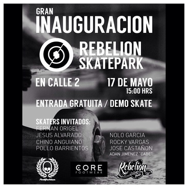Inauguración Rebelión skate Park Demon @antifashionoficial @corefootwear